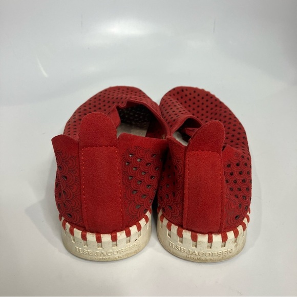 Ilse Jacobsen Tulip 139 slip on shoes red leather women’s size 40 - Picture 5 of 8